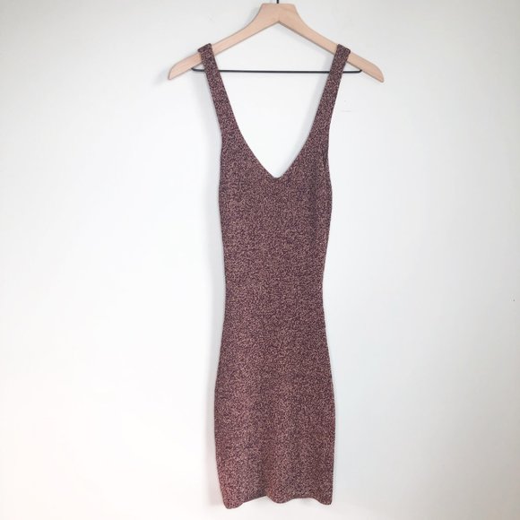 Aritzia Wilfred Fitted Knit Midi Marbled Dress - Picture 8 of 8